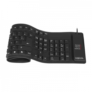 Keyboard LogiLink ID0019A Universal USB QWERTZ German Black