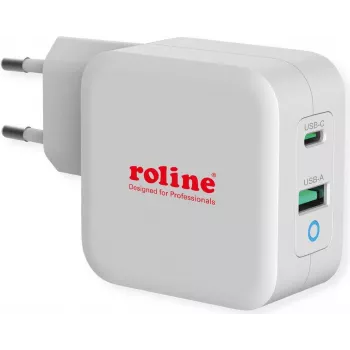ROTRONIC-SECOMP Roline - Power Supply - 65 Watt - 3.25 A - PD, QC 3.0 - 2 Output Ports (USB, USB-C)