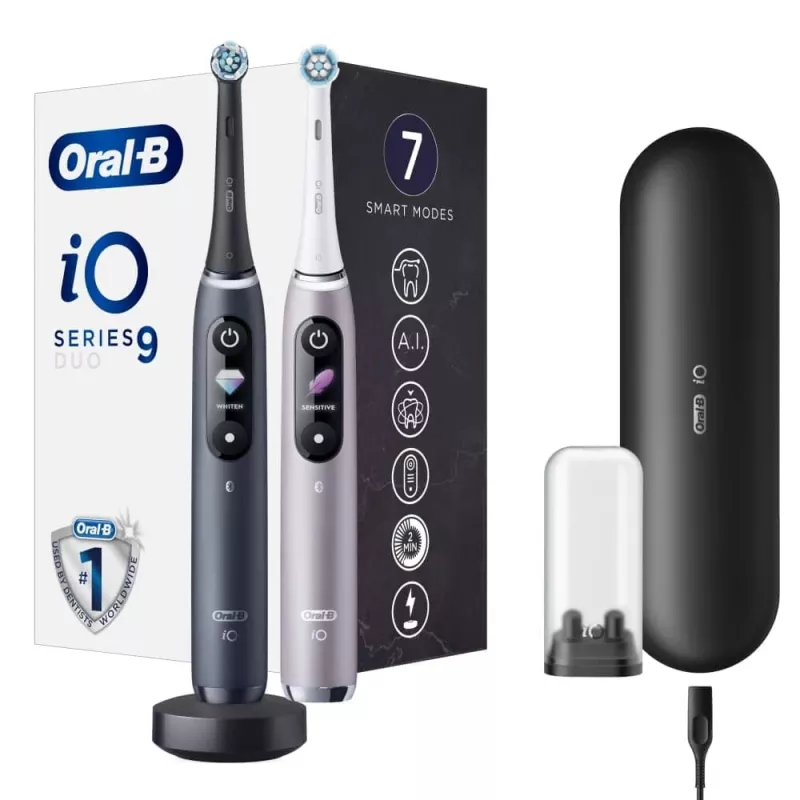 Toothbrush Oral-B iO Series 9 Duo 2 pcs Black Onyx/Rose Quartz