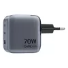Vention GaN Charger FEXH0-EU 70W — 2x USB-C + 1x USB-A, PD 70W, 100–240V