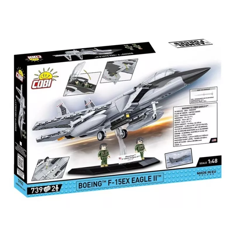 Cobi Building Blocks Boeing F-15EX Eagle II model set COIB-5900, collectible scale construction kit