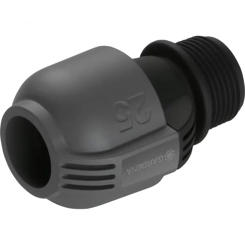 Sprinklersystem connector 25mm > 1, black connector/Grey