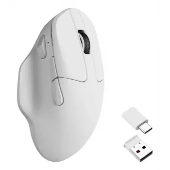 Wireless Ambidextrous Optical Mouse Keychron M7-A24 30000 DPI RF Wireless Bluetooth USB-C White