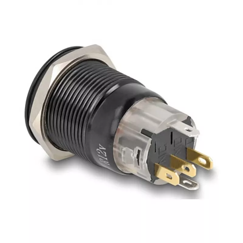 Switch DELOCK 22023 19 mm 12 V with 5 solder connections