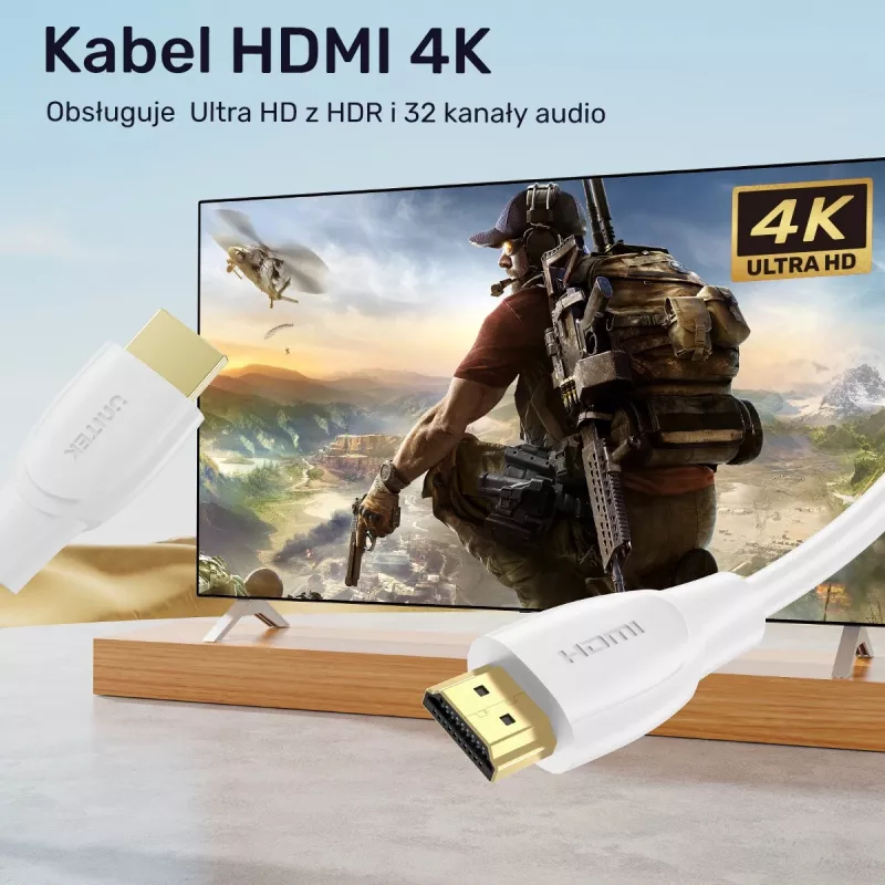 HDMI cable Unitek C11090AWH03-1M — 1 m, supports 4K 60Hz