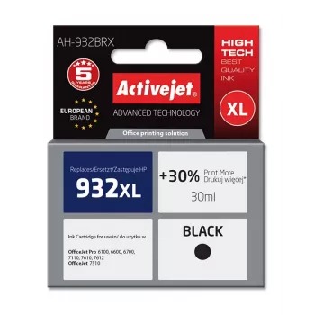 Activejet AH-932BRX Ink (replacement for HP 932XL CN053AE; Premium; 30 ml; black)