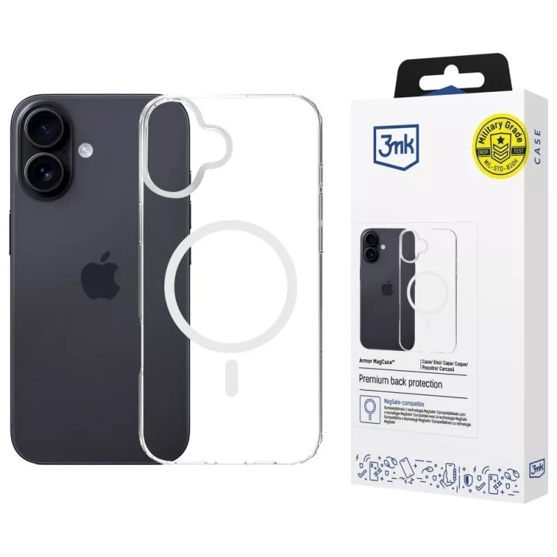 Protective case 3MK Armor MagCase for Apple iPhone 16 Plus — durable slim-fit design