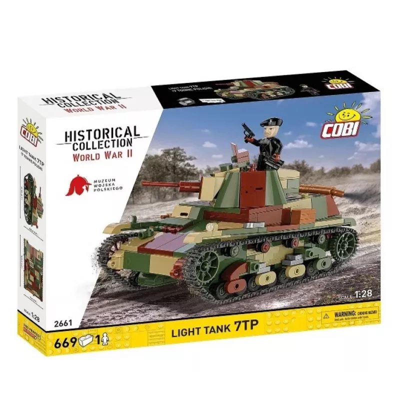 Cobi Building Blocks Light Tank 7TP model, 669 pieces, COBI-2661