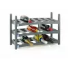 Tabletop wine rack rotho VARIO 6-bottle capacity, foldable, grey, 600×220×140 mm