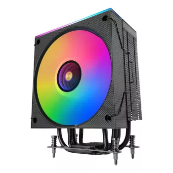 Air cooler TACENS Mars Gaming MCPU-LCD, 120 mm fan, TDP 300 W, supports LGA1700/1200/115x/1366 and AM4/AM5, black