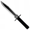 Fixed-blade survival knife cinema classic Rambo I CC-H1 — 360 mm overall, 225 mm serrated steel blade, black leather scabbard