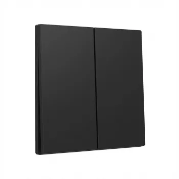 Gira rocker 2-gang System 55 black – cover plate insert for two switches (model 3295005)