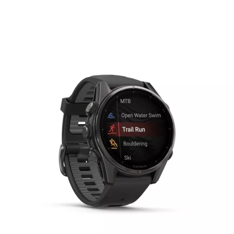 Garmin fenix 8 3.3 cm (1.3) AMOLED 43 mm Digital 416 x 416 pixels Touchscreen Black Wi-Fi GPS (satellite)