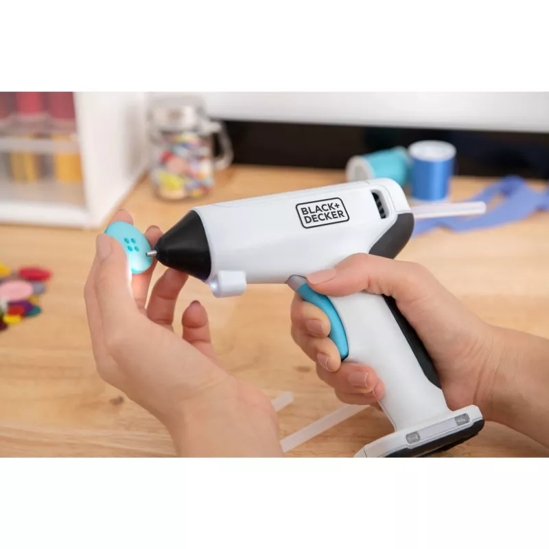 Black+Decker BCGL115-XJ hot glue gun 3.6V rechargeable battery USB-C charging cable 1 (BCGL115-XJ)