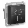 Glass wall thermostat Homematic IP with CO₂ sensor — mechanical, black, 230 V, IP20