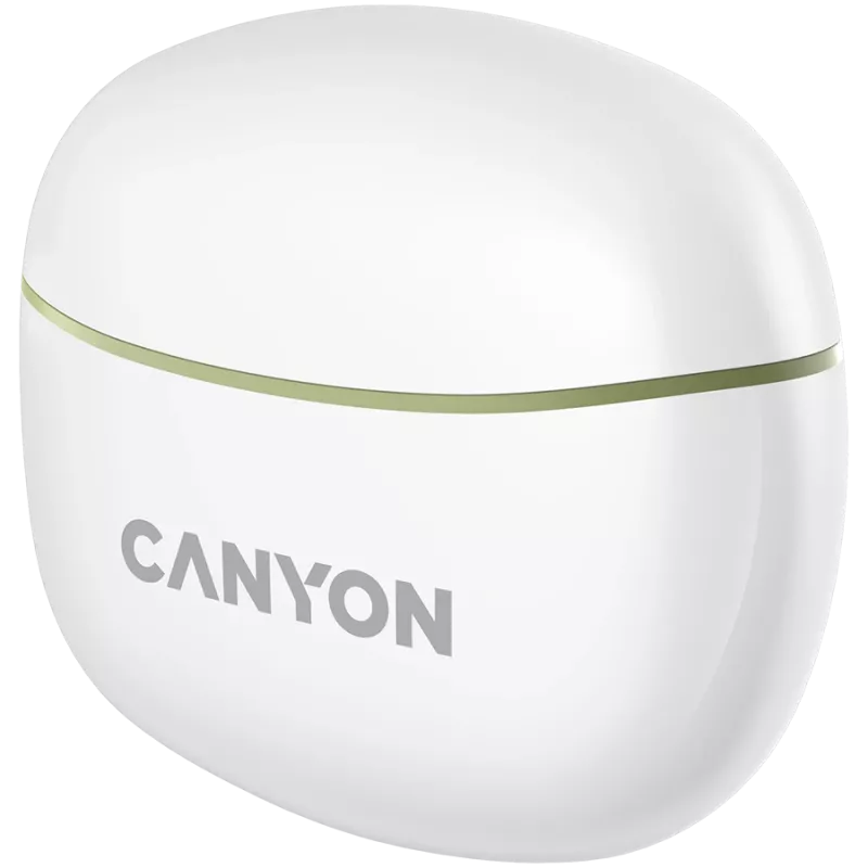 CANYON In-Ear Headphones TWS-5, Green Bluetooth 5.3, touch control, charging input: USB-C
