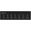LogiLink USB 3.0 hub, 7-port 5.25 internal, with fast charging port - Hub - 6 x SuperSpeed USB 3.0 + 1 x SuperSpeed USB 3.0 (laden)