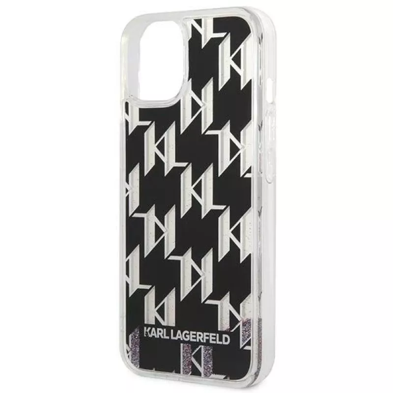 Karl Lagerfeld KLHCP14MLMNMK iPhone 14 Plus 6.7 hardcase black / black Liquid Glitter Monogram