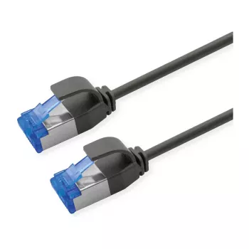 ROLINE Patch Cable Cat.6A (Class EA) S/FTP (PiMF), LSOH, PoE, black, 1 m