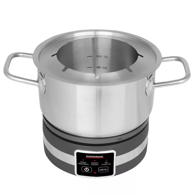 Electric Fondue Gastroback 42568 1.8L 8 Persons Black Stainless Steel