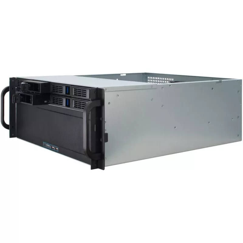 Server Case Inter-Tech 4U-4408 Rack Black, Silver