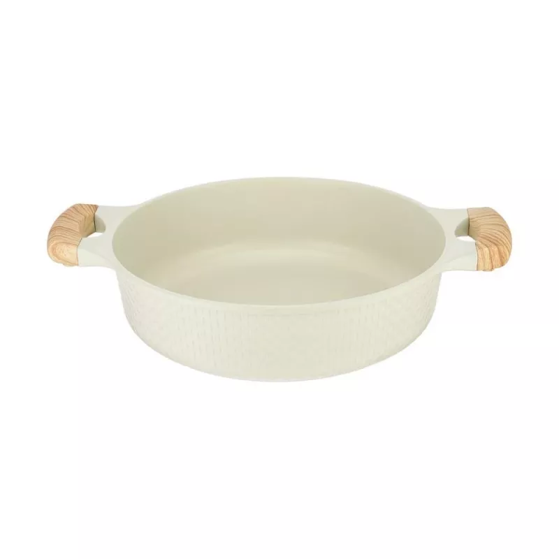 Shallow pot D28cm 4.1L/beige