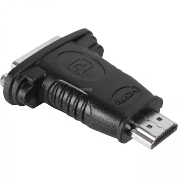 Wentronic Goobay HDMI™ / DVI-D Adapter, HDMI Standard-Plug (Type A), Black - 19-pol. HDMI™-Plug>DVI-D (24+1) Socket (68098)