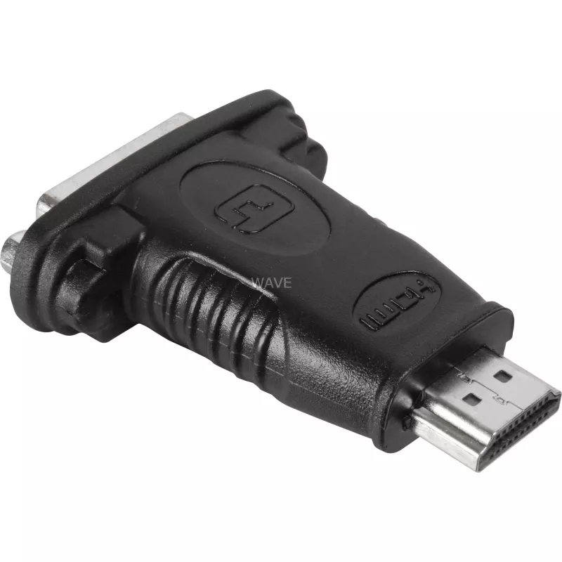 Wentronic Goobay HDMI™ / DVI-D Adapter, HDMI Standard-Plug (Type A), Black - 19-pol. HDMI™-Plug>DVI-D (24+1) Socket (68098)