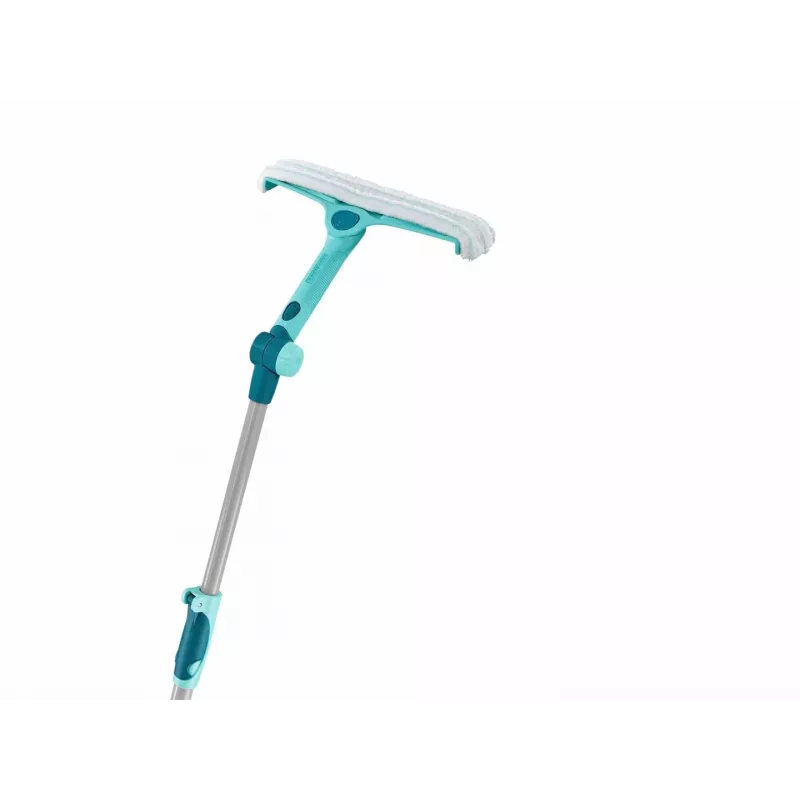 Window cleaning tool Leifheit 51120 with 28 cm stainless steel blade and turquoise handle