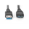 ASSMANN SuperSpeed USB 3.0 Cable, USB A Plug Micro USB B-Plug, Cu AWG 28, 2x Shielded, dl. 1.0m (AK-300116-010-S)