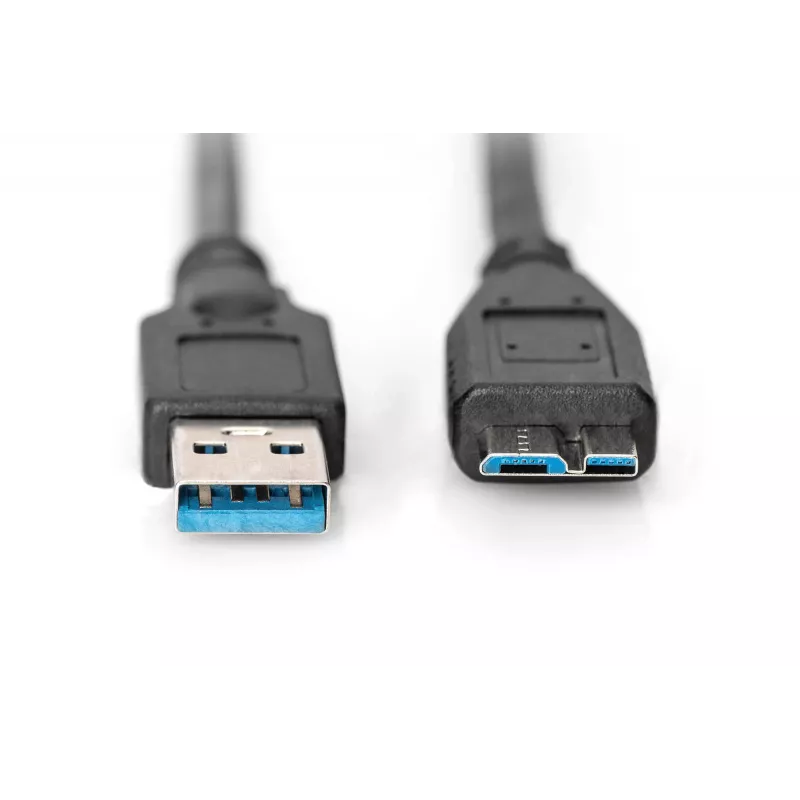 ASSMANN SuperSpeed USB 3.0 Cable, USB A Plug Micro USB B-Plug, Cu AWG 28, 2x Shielded, dl. 1.0m (AK-300116-010-S)