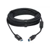 Eaton Tripp Lite Series USB 3,2 Gen 1 Plenum-Rated Fiber Active Optical Cable (AOC) - A/B M/M, Black, 20m - USB Cable - USB Type A (M) to USB Type B (M) - USB 3,2 Gen 1 - 20,0m - P