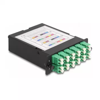 DeLOCK Fiber Optic HD Cassette MPO male to 12 x LC Duplex female 24 fibers Single-mode 9/125 µm
