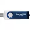 USB flash drive PATRIOT Xporter X550 128GB, dual-interface USB-A and USB-C 3.2 Gen 1, blue/white