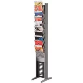Paperflow brochure stand EPI 10F ALU 10-tier aluminium freestanding display (MPN 278N.35)