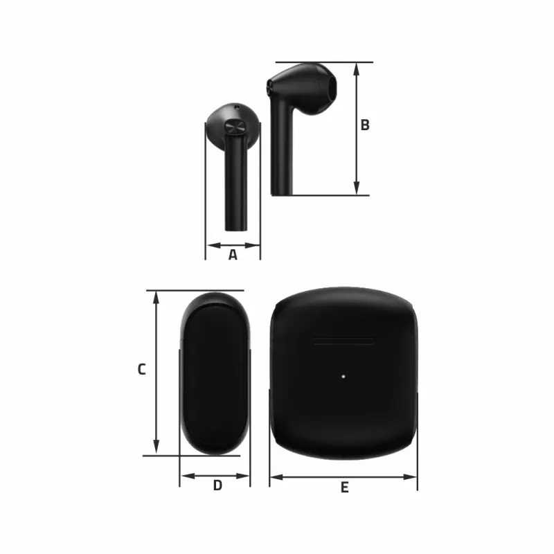 Headphones Manta MTWS010B Rytmo X TWS Black