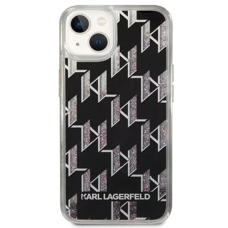 Karl Lagerfeld KLHCP14MLMNMK iPhone 14 Plus 6.7 hardcase black / black Liquid Glitter Monogram
