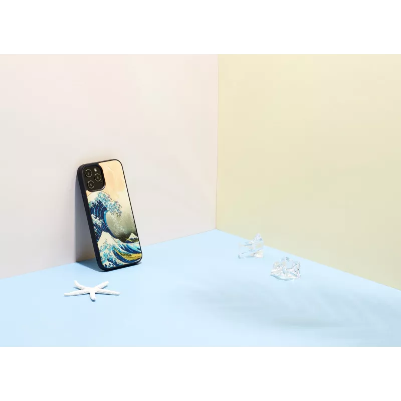 Protective phone case iKins for Apple iPhone 12 Pro Max with Great Wave design