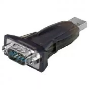 Wentronic Goobay USB Serial RS232 Converter mini, Black - USB 2.0-Plug (Type A) > D-SUB/RS-232-Plug (9-pin) (69822)