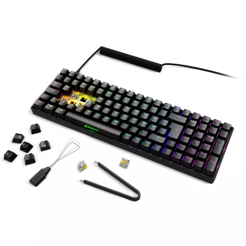 Sharkoon Skiller SGK50 S2 black DE-Layout Gateron Yellow Keyboard
