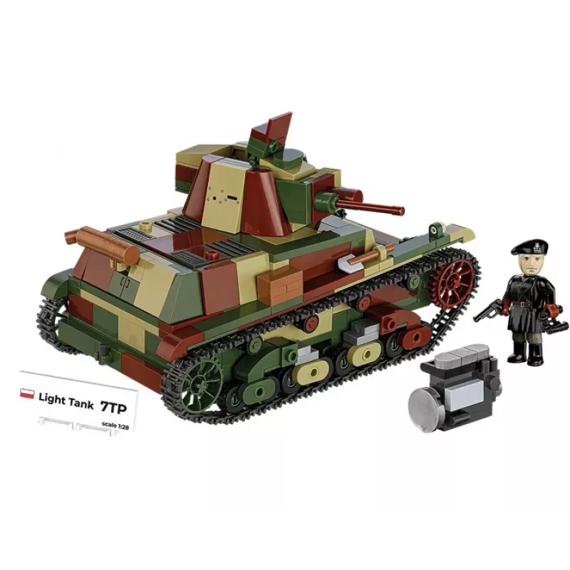 Cobi Building Blocks Light Tank 7TP model, 669 pieces, COBI-2661