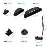 LogiLink Cable organiser set 128 pc(s).