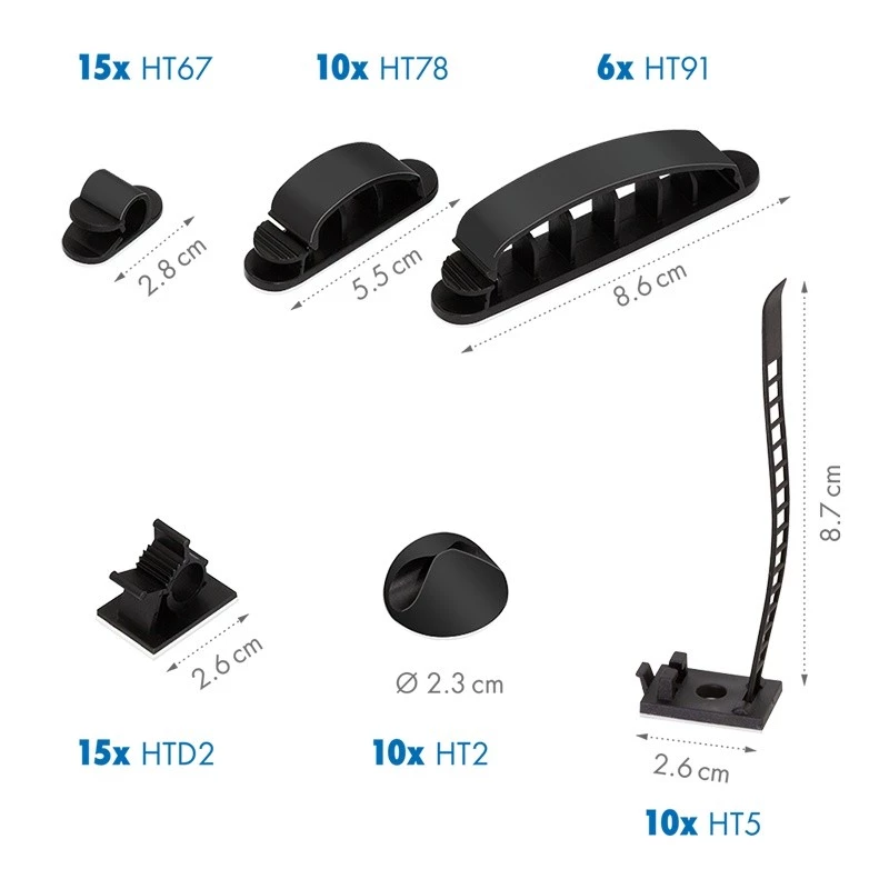 LogiLink Cable organiser set 128 pc(s).