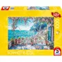 Jigsaw puzzle schmidt spiele Terrace by the Sea, 1000 pieces, scenic seaside illustration