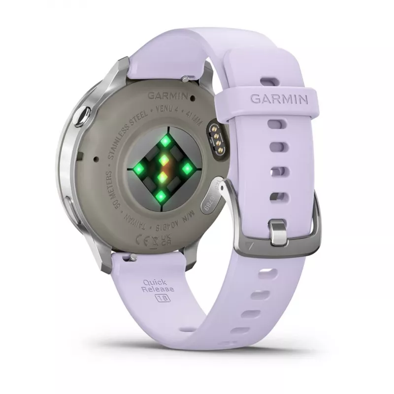 Garmin Venu 4 3.05 cm (1.2) AMOLED 41 mm Digital 390 x 390 pixels Touchscreen Silver Wi-Fi GPS (satellite)