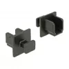 Socket safety cover DELOCK 64010, polypropylene, black, 12.2×15.2×12 mm, pack of 10