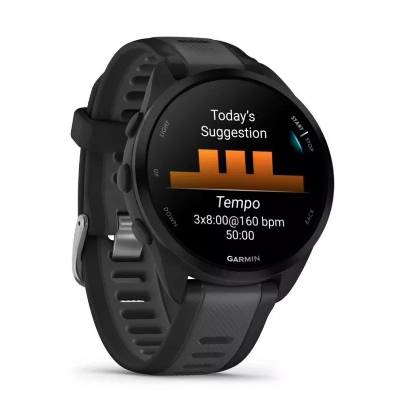Garmin Forerunner 165 3.05 cm (1.2) AMOLED 43 mm Digital 390 x 390 pixels Touchscreen Black GPS (satellite)