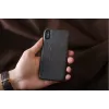Phone case man and wood for iPhone X/XS — black Carbalho cover