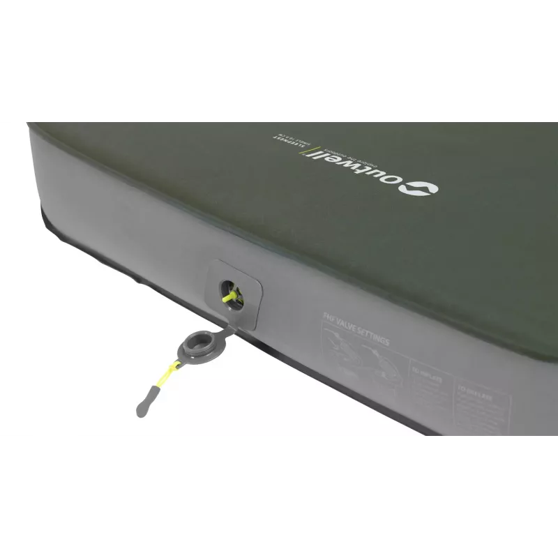 Single air mattress Outwell 400143 — Polyester, 2030×750×100 mm, Green/Grey