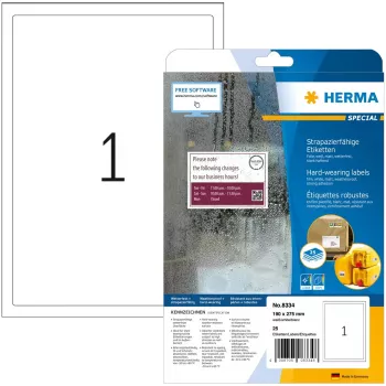 Self-adhesive printer label HERMA Signs A4 190x275 mm
